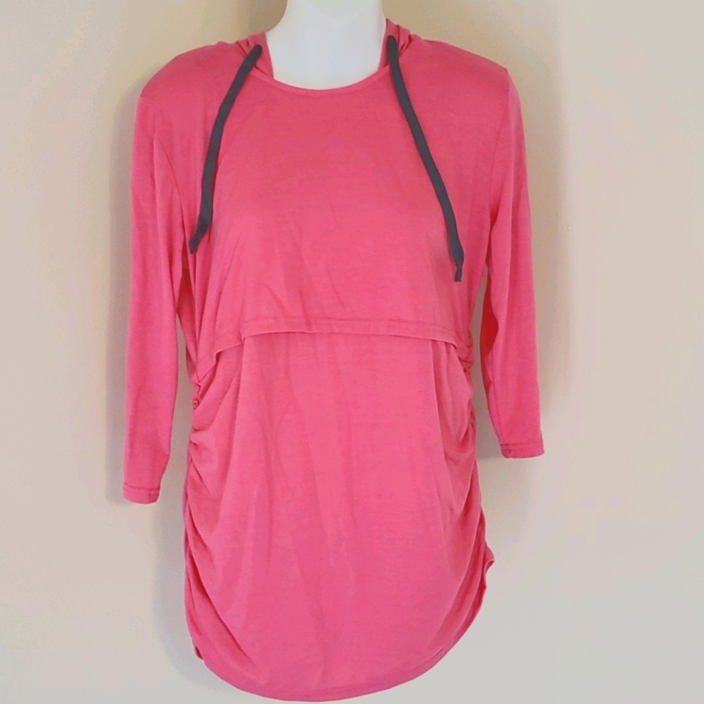 Pink Maternity/Nursing Hoodie